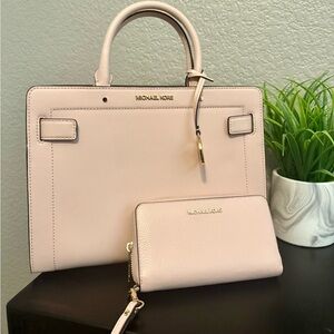 Michael Kors Blush Satchel and Wallet Set